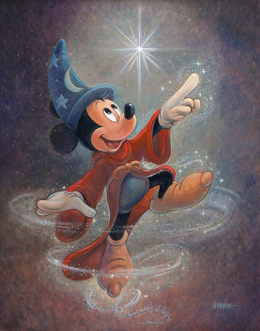 Swept Up In The Air By Bret Iwan Premiere Limited Edition On Giclée On Canvas Featuring Mickey Mouse