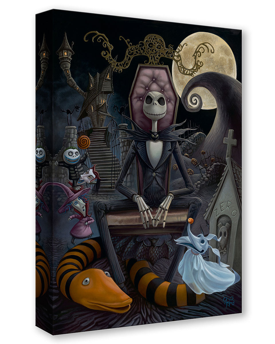 The Pumpkin King Treasure On Canvas by Jared Franco inspired by The Nightmare Before Christmas