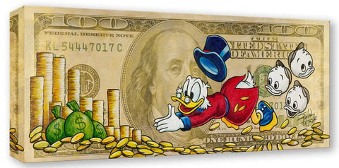 The World Is Mine by Stephen Fishwick Treasure On Canvas featuring Scrooge McDuck