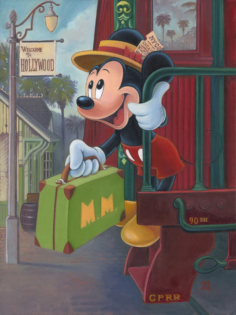 Track 28 By Bret Iwan Limited Edition On Giclée On Canvas Featuring Mickey Mouse