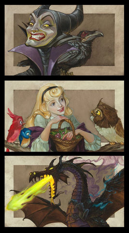 Versus Vol.  1 by Heather Edwards Giclée On Canvas inspired by Sleeping Beauty