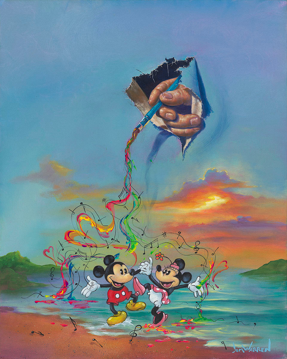 The Creative Brush By Jim Warren Featuring Mickey Mouse & Minnie Mouse