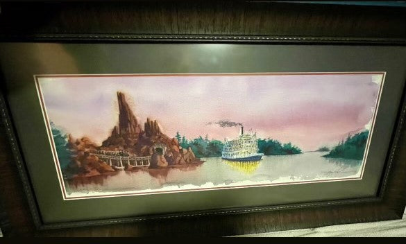 Up The Lazy River- Original on Paper- By Kevin-John Jobczynski- Inspired by Big Thunder Mountain