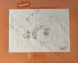 Dora's Got A Puppy - Dora The Explorer - Original Production Drawing