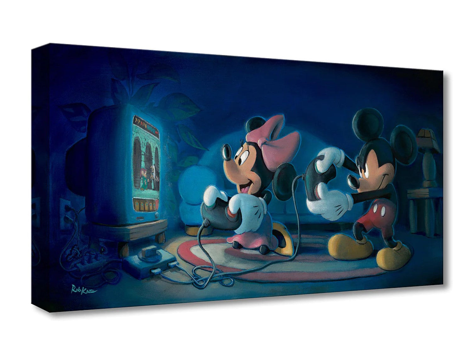 RARE/RETIRED! Disney offers WonderGround Gallery Mickey & Minnie Mouse Happy Date Print