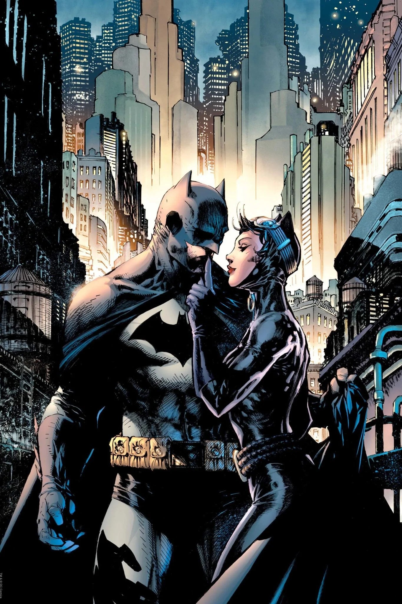 HUSH - By Jim Lee - Giclée on Fine Art Paper featuring Batman and Catwoman