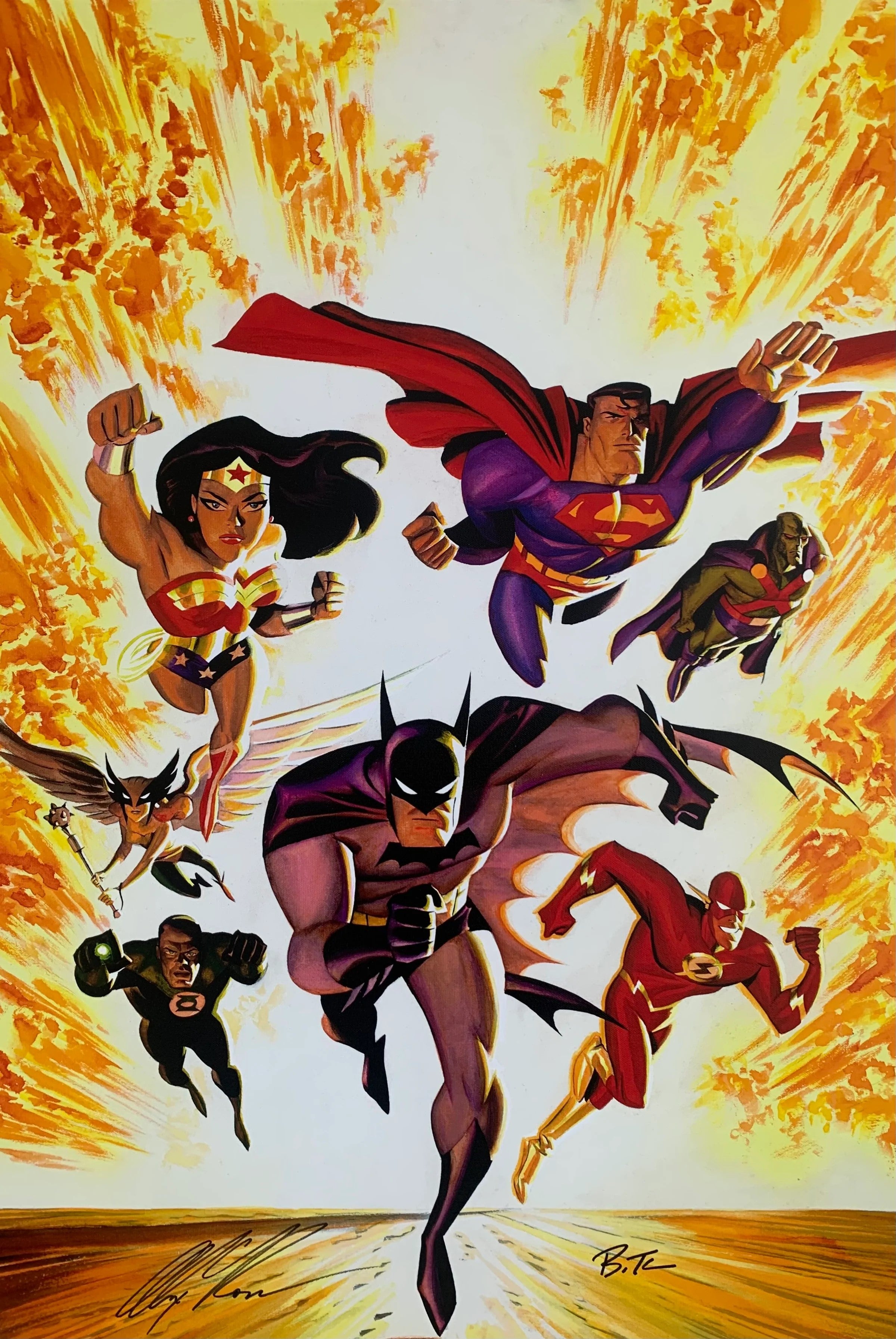 The New JLA - By Alex Ross & Bruce Timm - Giclée on Canvas