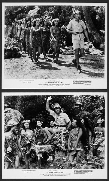 Disney LT ROBIN CRUSOE U.S.N. Publicity Packet—16 Photos Handbook Dick Van Dyke, Nancy Kwan, 1974