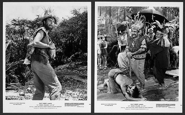 Disney LT ROBIN CRUSOE U.S.N. Publicity Packet—16 Photos Handbook Dick Van Dyke, Nancy Kwan, 1974